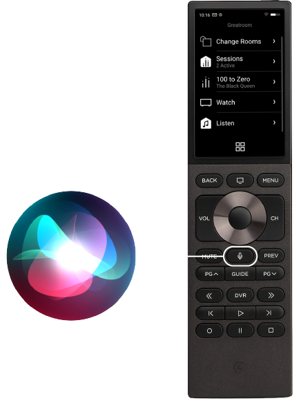 Control4 Halo remote with Siri